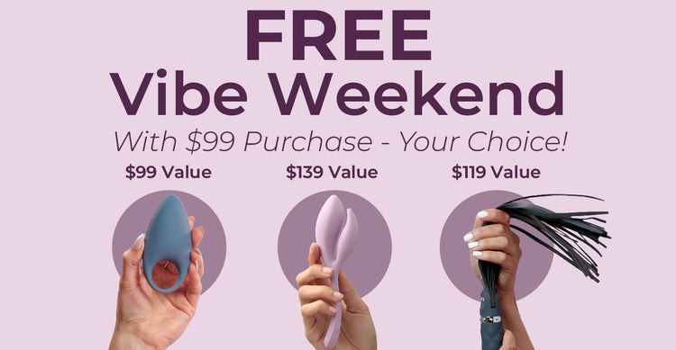 spend $99, choose 1 of 3 free vibes at pure romance