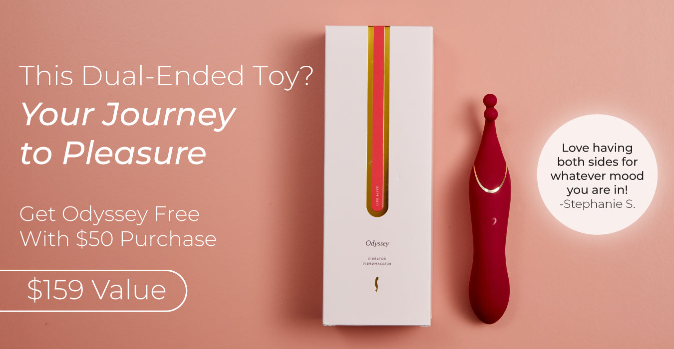 Get odyssey vibe free with $50 order when you shop with pure romance