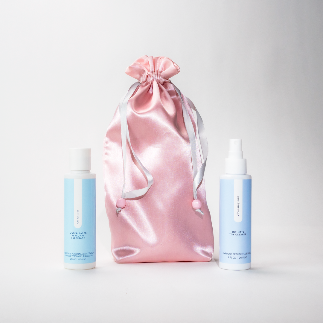 Paquete de bolsa para juguetes, lubricante y limpiador