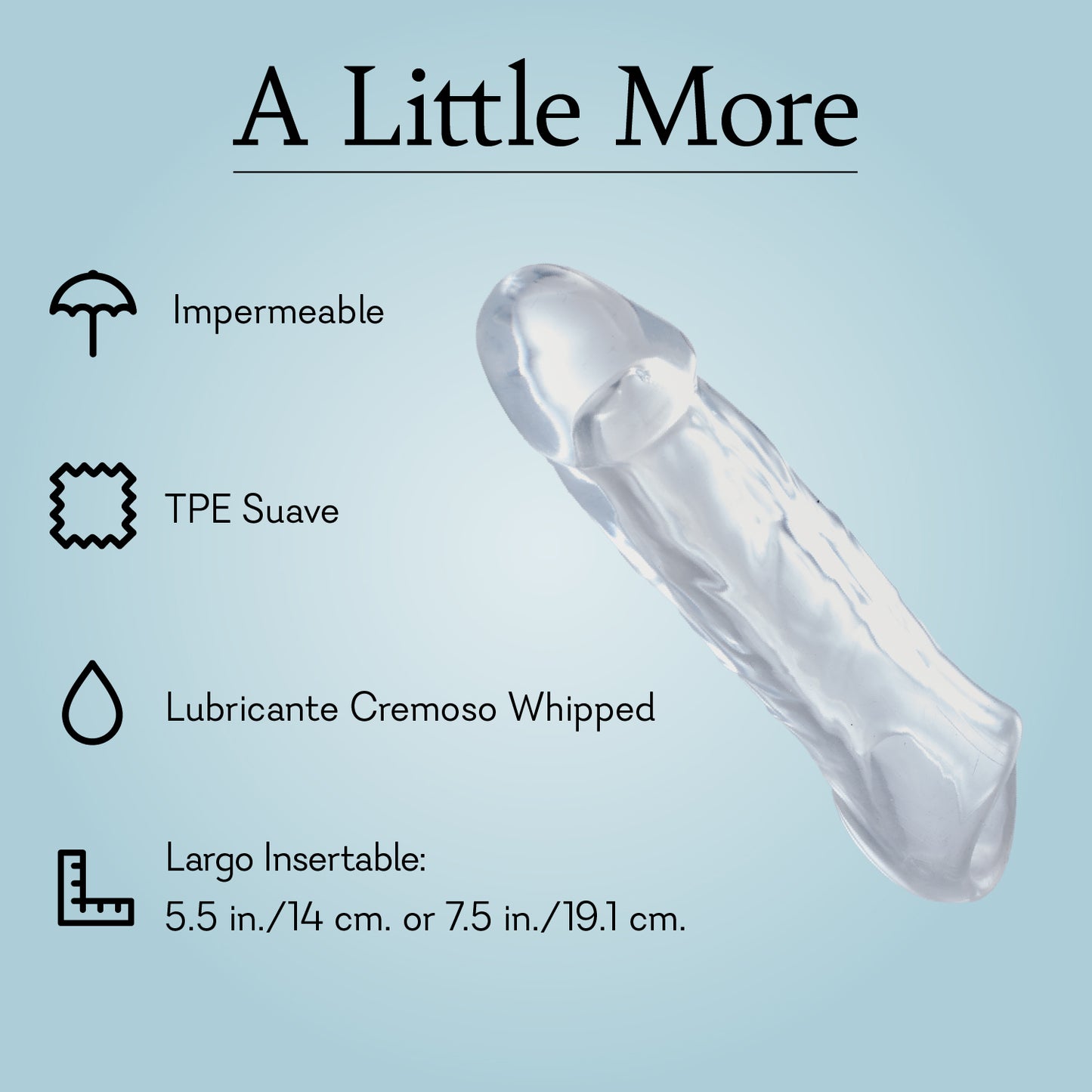 A Little More 7.5" Penis Extender Infographic Spanish 2 Pure Romance