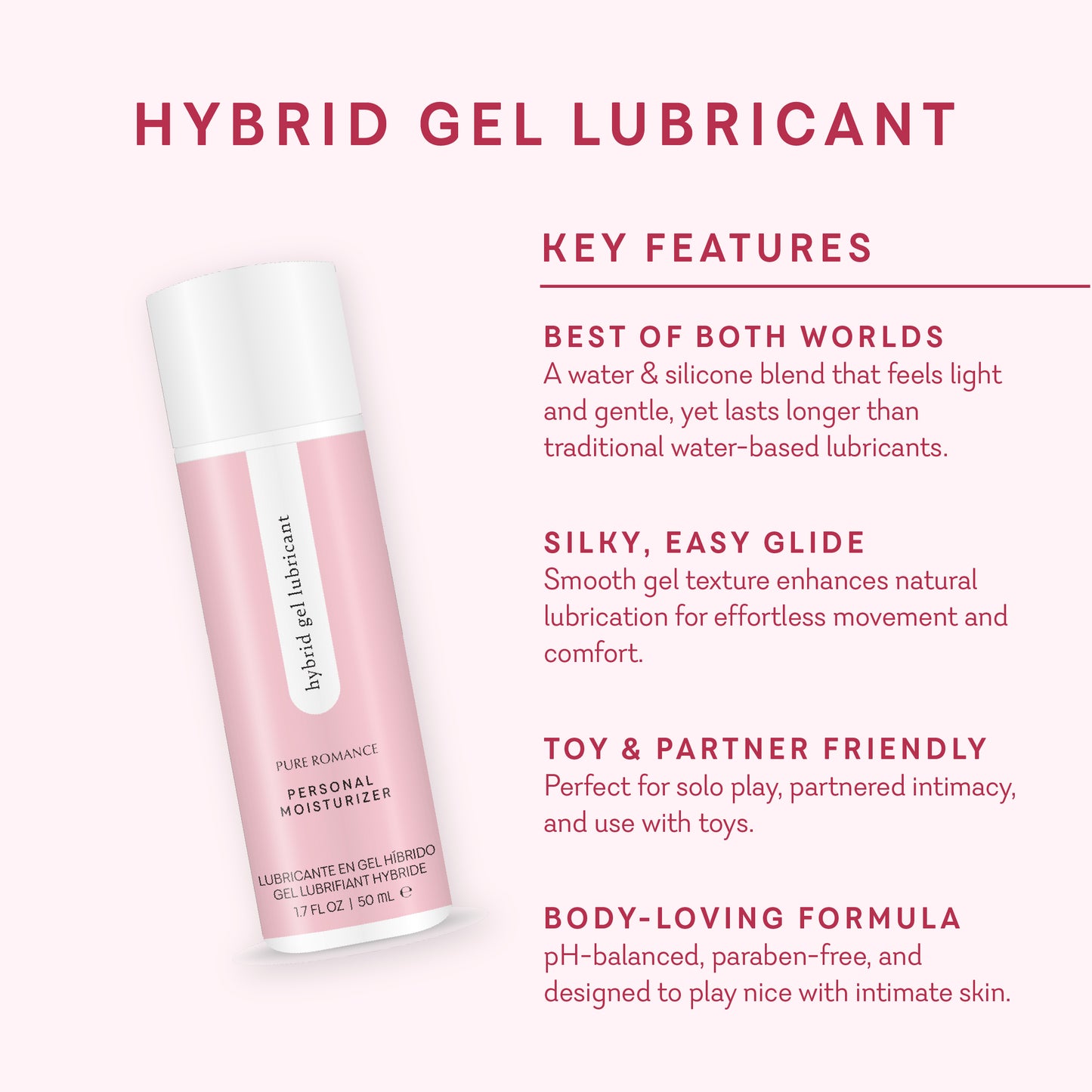 Hybrid Gel Lubricant Pure Romance Hybrid Gel Lubricant Pure Romance