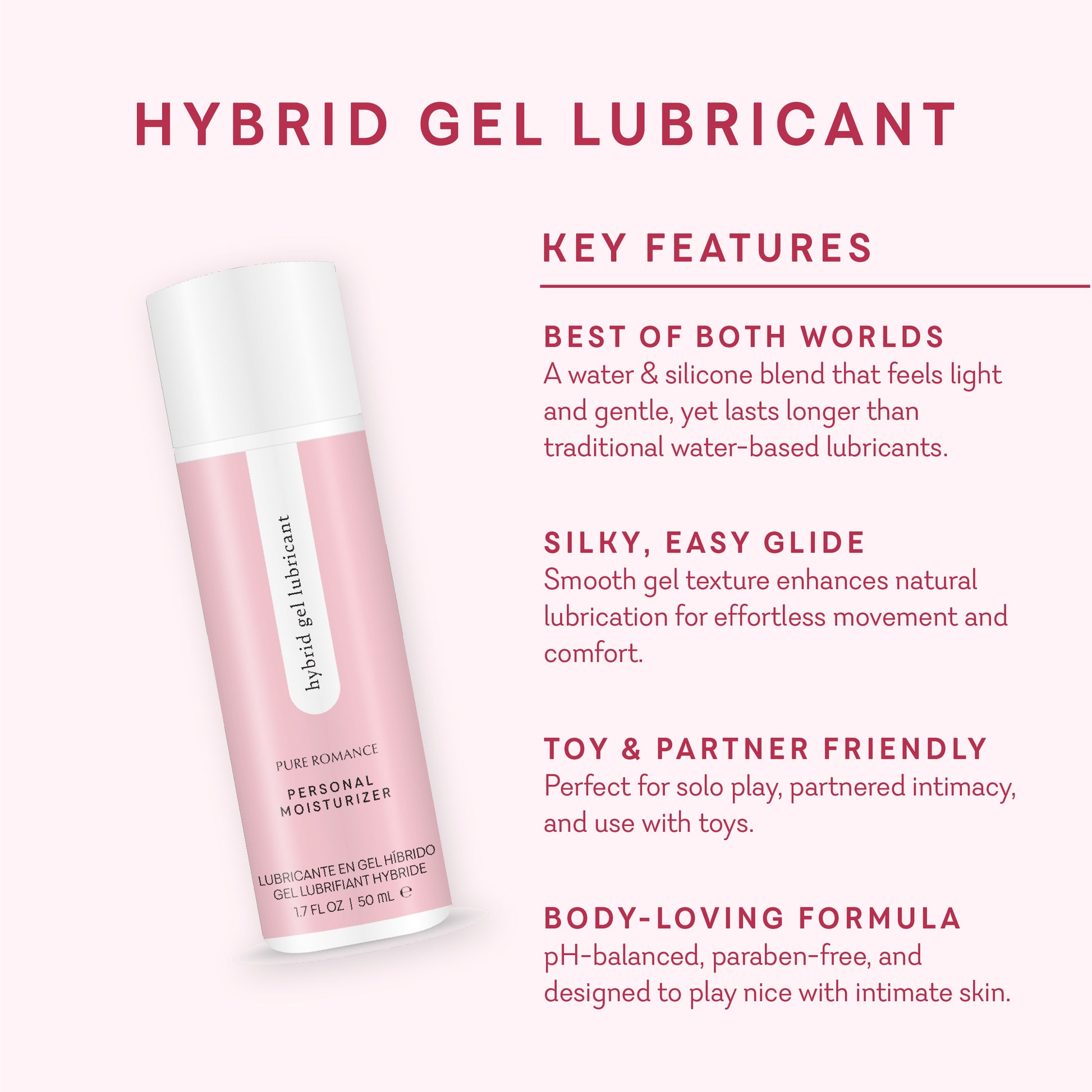 Hybrid Gel Lubricant Pure Romance Hybrid Gel Lubricant Pure Romance