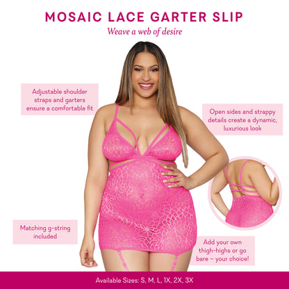 Mosaic Lace Garter Slip – Pure Romance