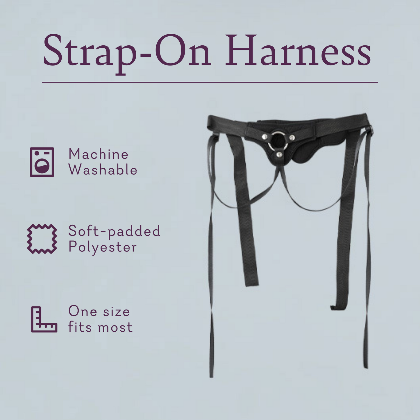 Vibrating Strap-On with Harness