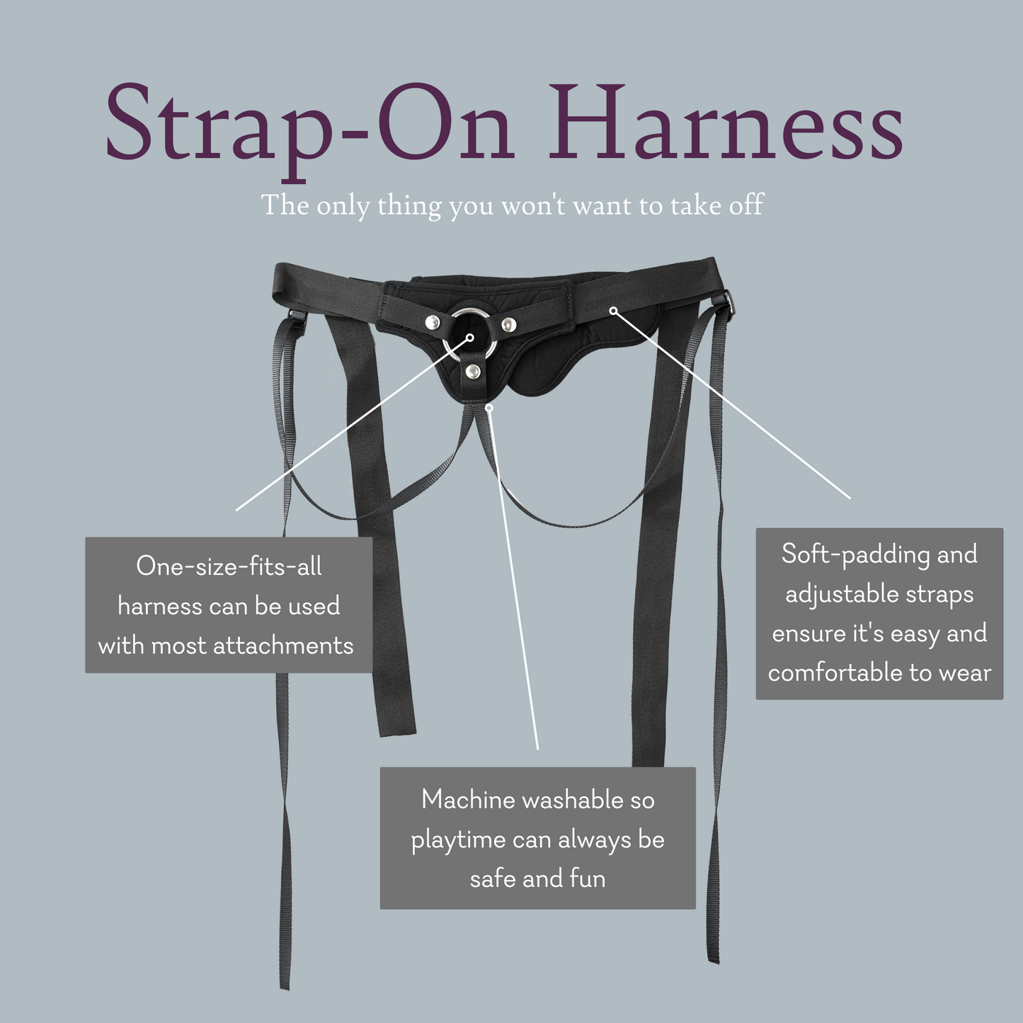 Vibrating Strap-On with Harness