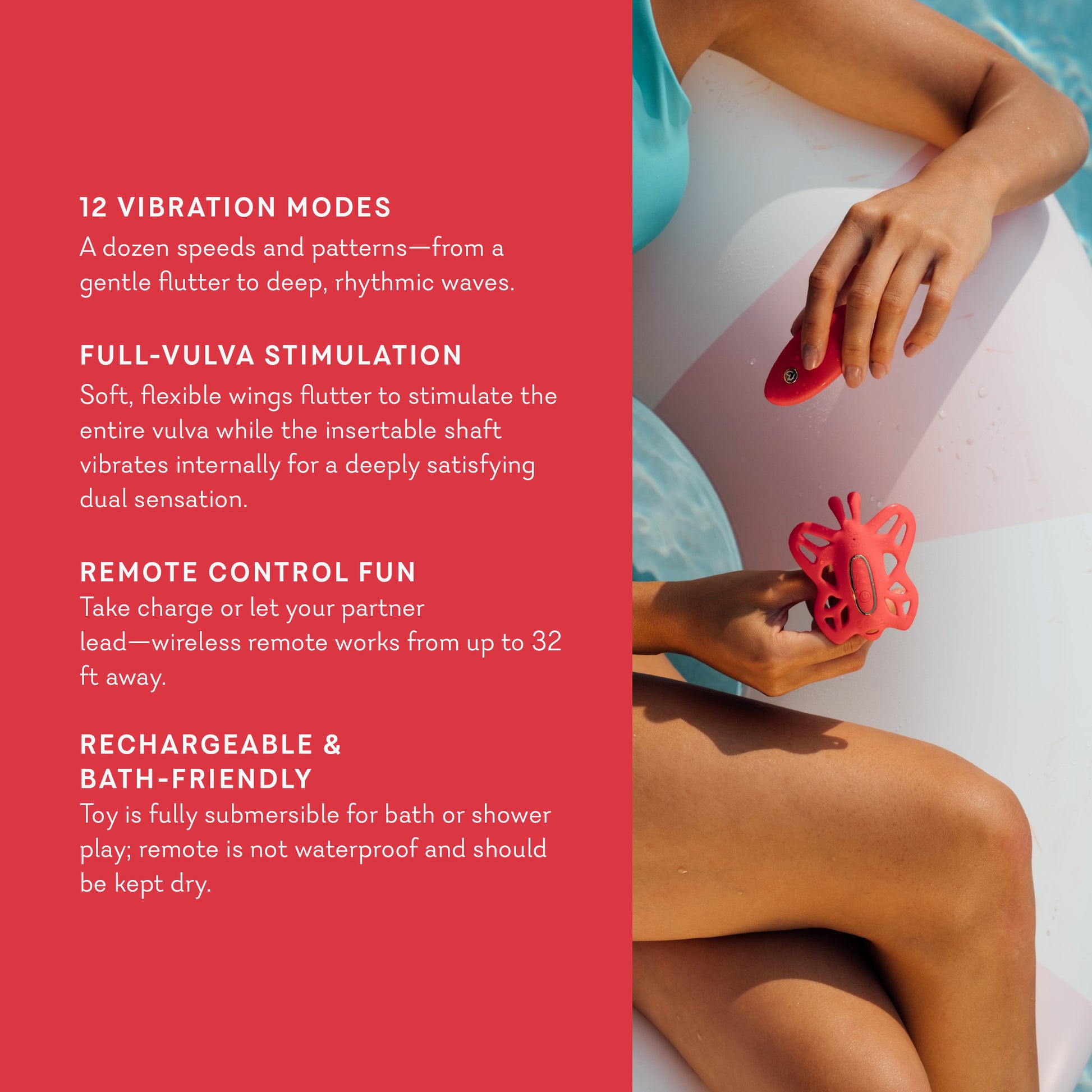 Butterfly Effect Remote Controlled Vibrator from Pure Romance Butterfly Effect Remote Controlled Vibrator from Pure Romance
