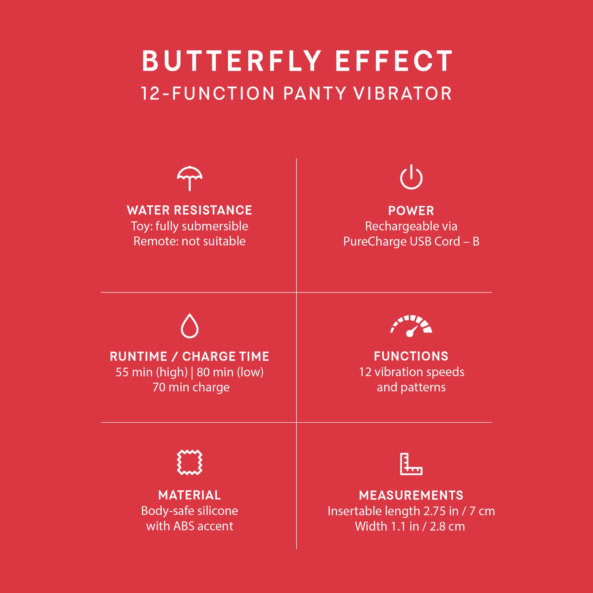 Butterfly Effect Remote Controlled Vibrator from Pure Romance Butterfly Effect Remote Controlled Vibrator from Pure Romance