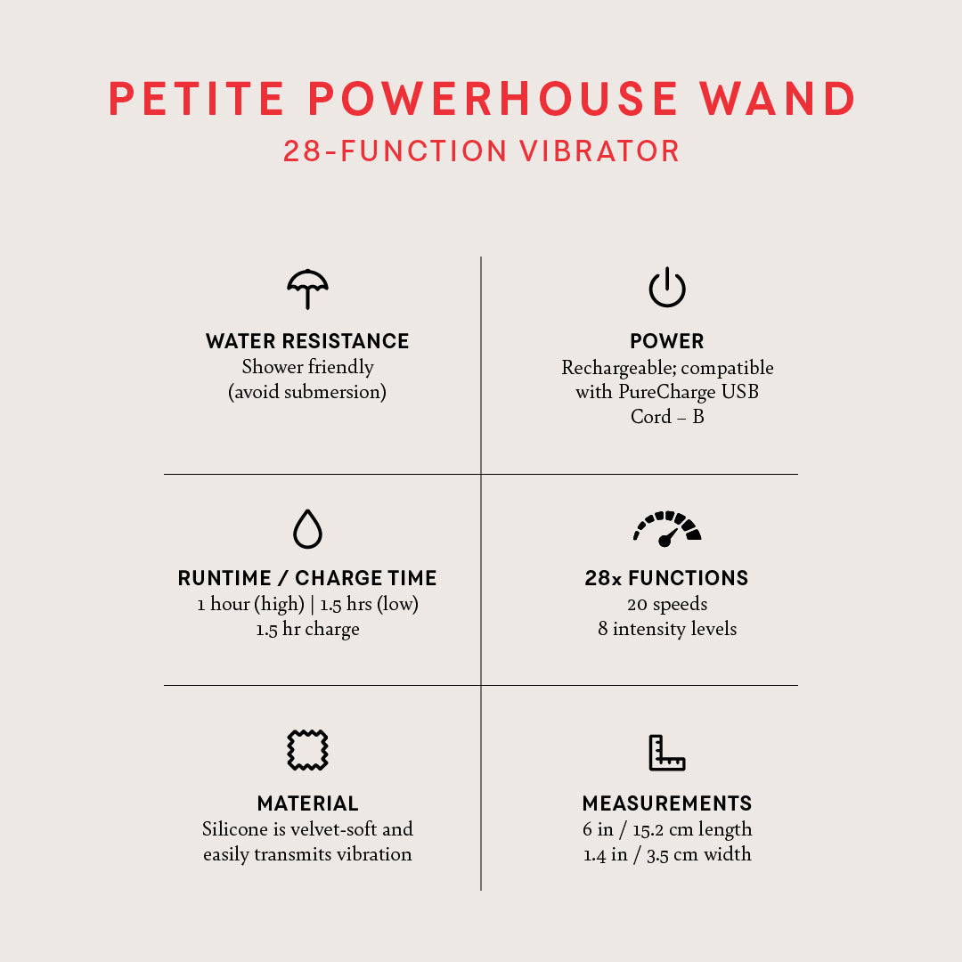 Petite Powerhouse Wand Pure Romance Petite Powerhouse Wand Pure Romance
