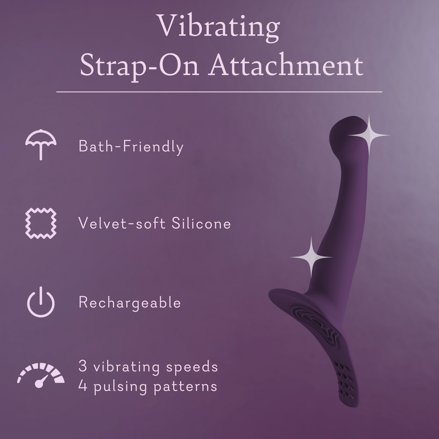 Vibrating Strap-On with Harness