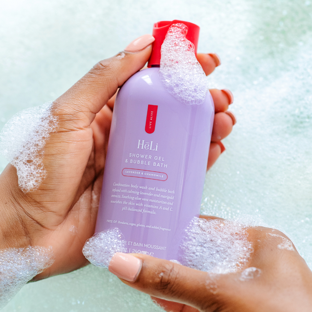 HēLi Shower Gel & Bubble Bath - Lavender & Chamomile