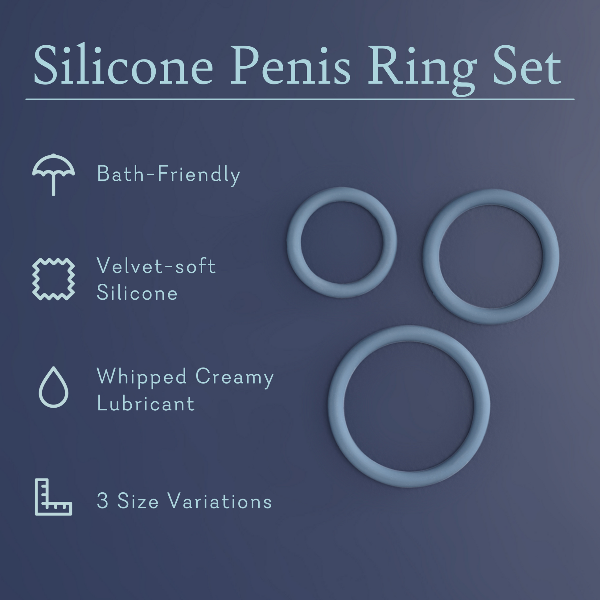 10pcs Silicone Soft Pink Vibrating Cock Ring Penis Ring Set, Penis